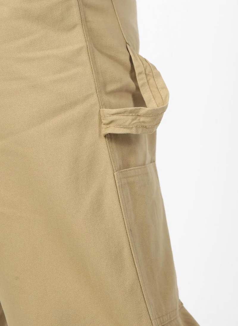 Urbano Fashion  Urbano Fashion Men's Light Olive Loose Baggy Fit Solid Carpenter Trouser Pant with 5 Pockets Non-Stretchable for Men | Best Price UAE